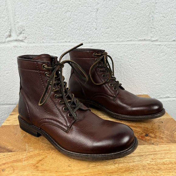 Frye Men's Tyler Lace Up Boots Round Toe Size 8
